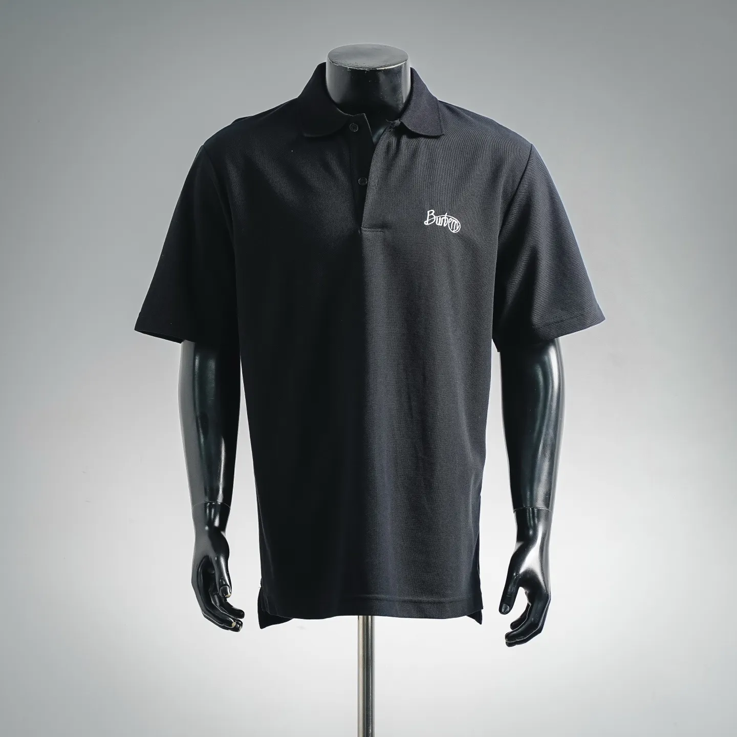 Burberry logo Polo 【 . Quality】 Bur 250 Breathable ， 。 Sizes：XS - L ：Black